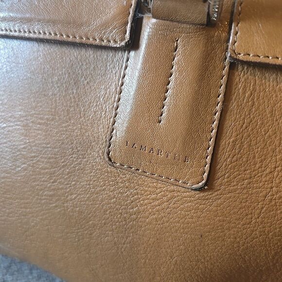 Lamarthe Leather Shoulder Bag Made in Italy Handbag Tote Minimalist Office Prep - Picture 2 of 8